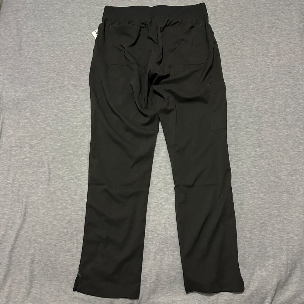 Koi Basics Caroline Womens 5-Pocket Stretch Scrub Pants Size M Black Lightweight - Picture 2 of 16